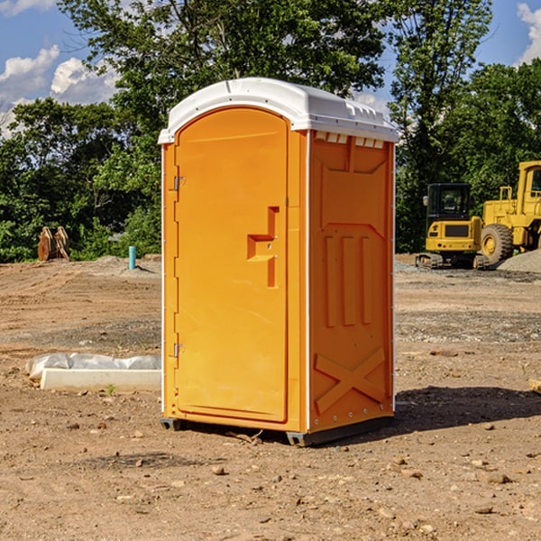 how often are the porta potties cleaned and serviced during a rental period in Melody Hill